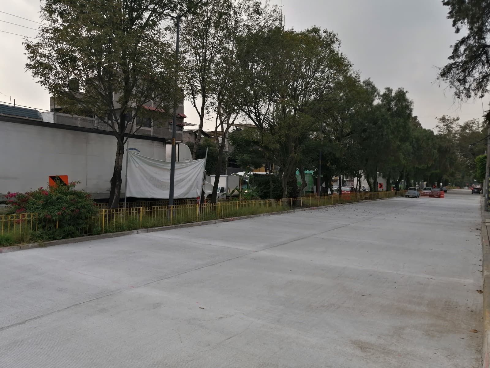 Calle repavimentada terminada